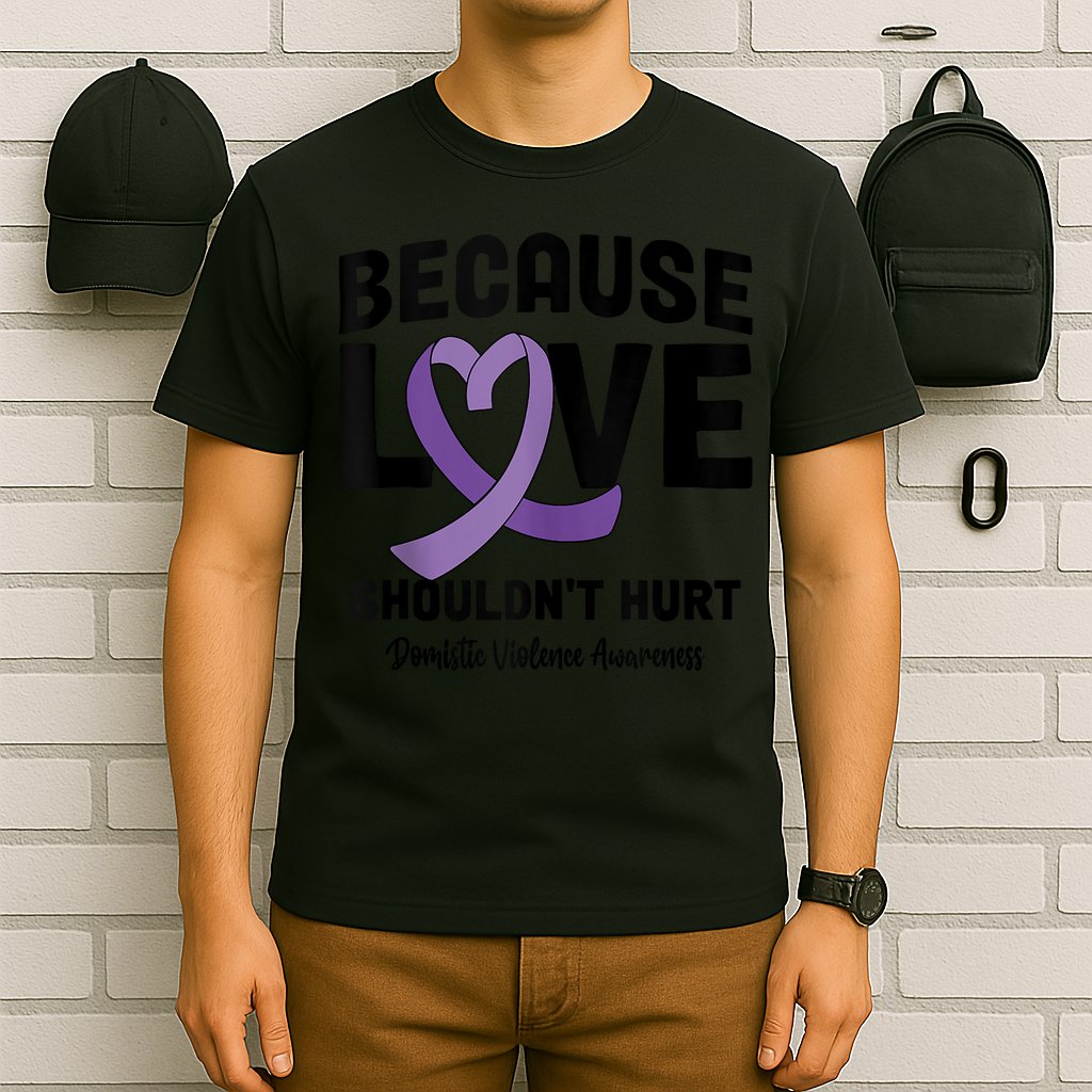 In October Awareness Domestic Violence Awareness Purple T-Shirt