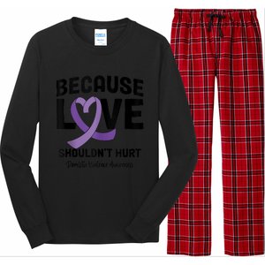 In October Awareness Domestic Violence Awareness Purple Long Sleeve Pajama Set