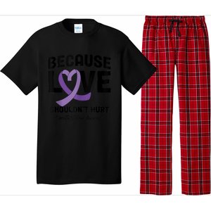 In October Awareness Domestic Violence Awareness Purple Pajama Set