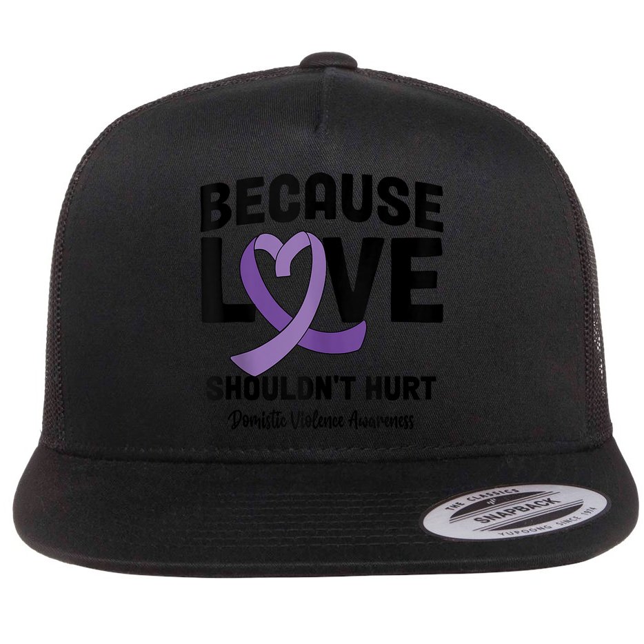 In October Awareness Domestic Violence Awareness Purple Flat Bill Trucker Hat