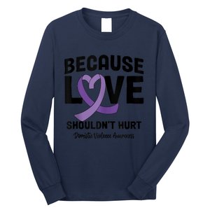 In October Awareness Domestic Violence Awareness Purple Long Sleeve Shirt