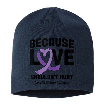 In October Awareness Domestic Violence Awareness Purple Sustainable Beanie