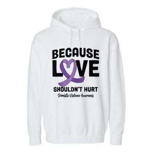 In October Awareness Domestic Violence Awareness Purple Garment-Dyed Fleece Hoodie