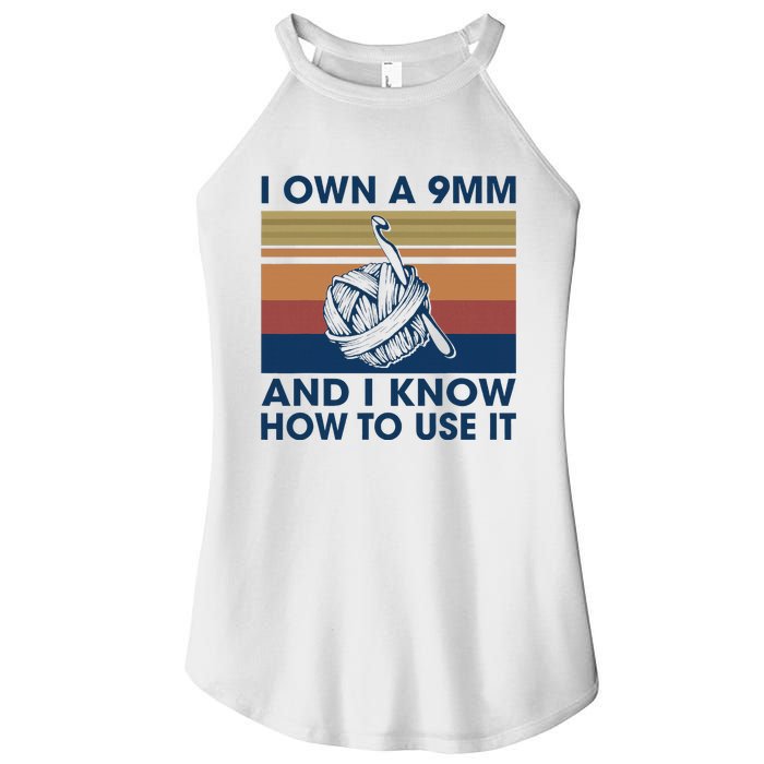 I Own A 9mm And I Know How To Use It Vintage Women’s Perfect Tri Rocker Tank