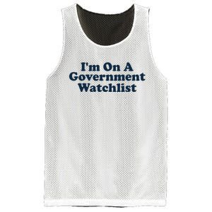 I'm On A Government Watchlist Funny Mesh Reversible Basketball Jersey Tank