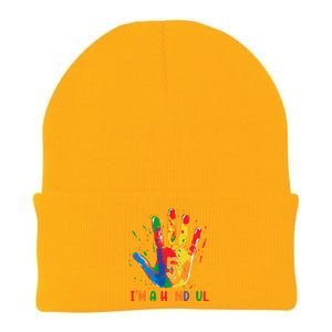 IM Officially A Handful 5th Cute Five Birthday Party Knit Cap Winter Beanie