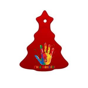 IM Officially A Handful 5th Cute Five Birthday Party Ceramic Tree Ornament