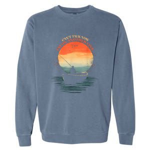 IM On Another Line Fisherman Angler Kayak Fishing Pun Garment-Dyed Sweatshirt