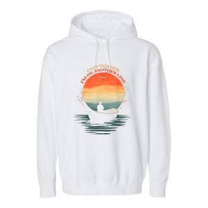 IM On Another Line Fisherman Angler Kayak Fishing Pun Garment-Dyed Fleece Hoodie