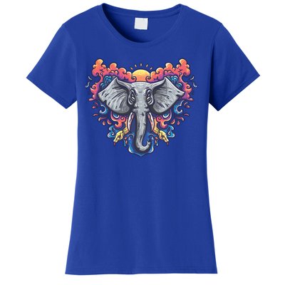 Illustration Of An Elephant Sunrise Women's T-Shirt