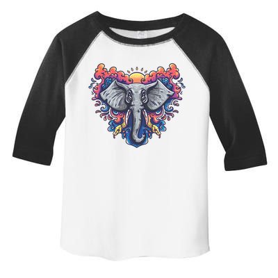 Illustration Of An Elephant Sunrise Toddler Fine Jersey T-Shirt