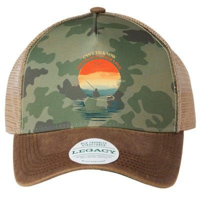 IM On Another Line Fisherman Angler Kayak Fishing Pun Legacy Tie Dye Trucker Hat