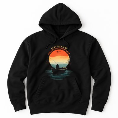 IM On Another Line Fisherman Angler Kayak Fishing Pun Hoodie