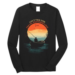 IM On Another Line Fisherman Angler Kayak Fishing Pun Long Sleeve Shirt