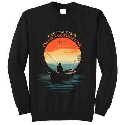 IM On Another Line Fisherman Angler Kayak Fishing Pun Sweatshirt