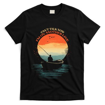 IM On Another Line Fisherman Angler Kayak Fishing Pun T-Shirt