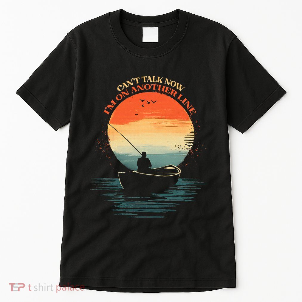 IM On Another Line Fisherman Angler Kayak Fishing Pun Tall T-Shirt