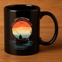 IM On Another Line Fisherman Angler Kayak Fishing Pun 11oz C Handle Ceramic Mug