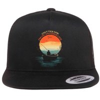 IM On Another Line Fisherman Angler Kayak Fishing Pun Flat Bill Trucker Hat