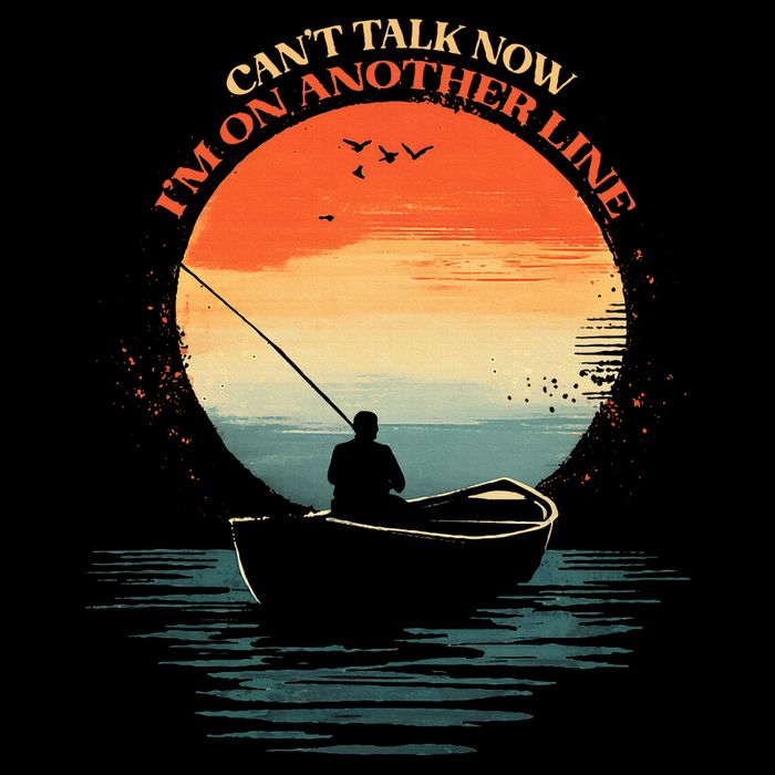 IM On Another Line Fisherman Angler Kayak Fishing Pun Magnet