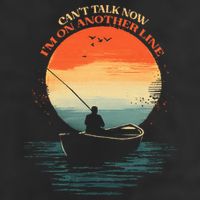 IM On Another Line Fisherman Angler Kayak Fishing Pun Large Microfiber Waffle Golf Towel