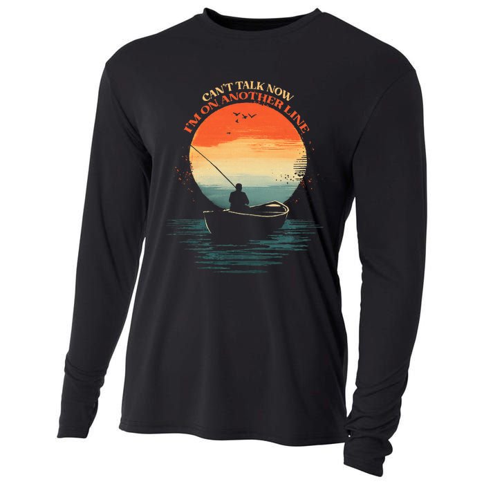 IM On Another Line Fisherman Angler Kayak Fishing Pun Cooling Performance Long Sleeve Crew