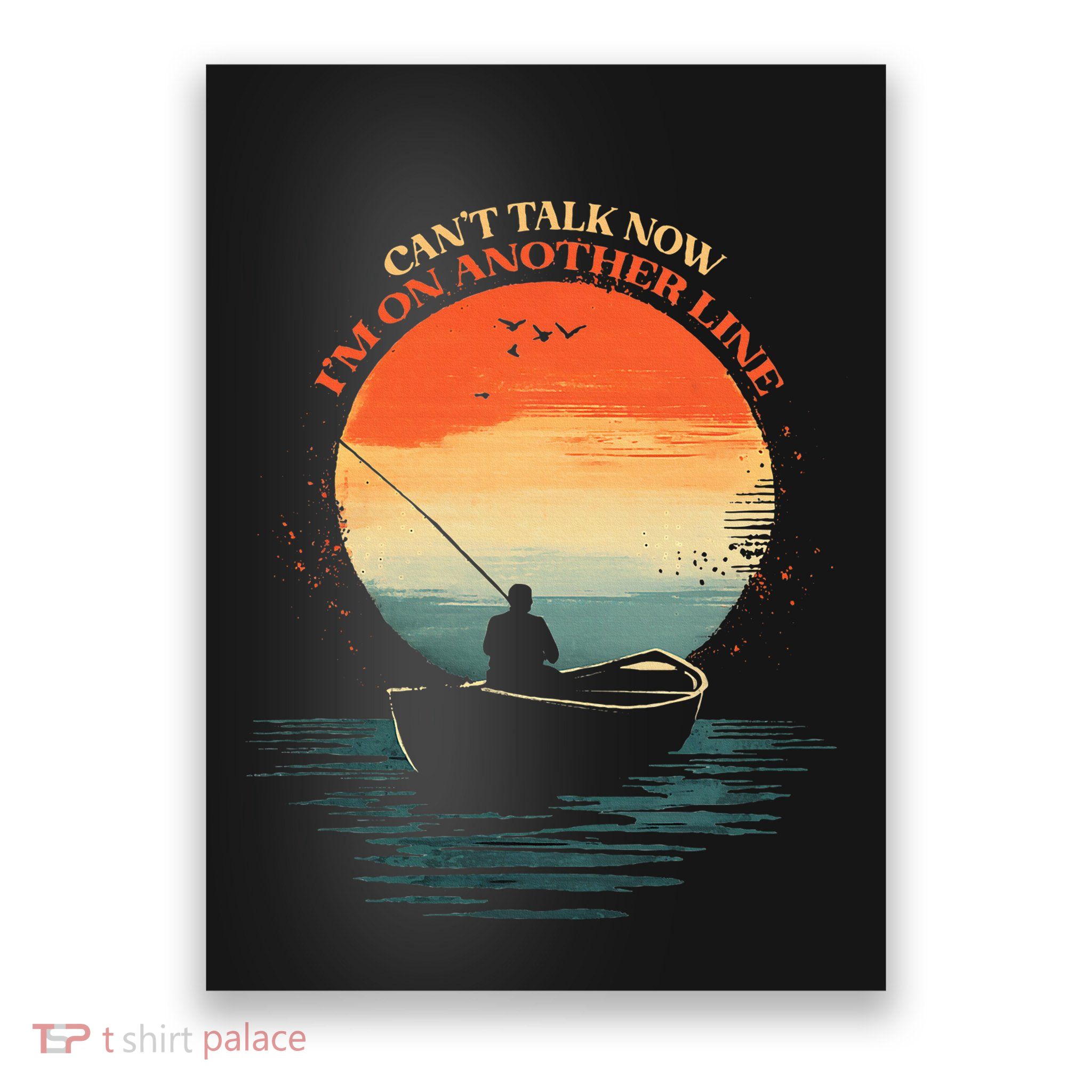 IM On Another Line Fisherman Angler Kayak Fishing Pun Poster