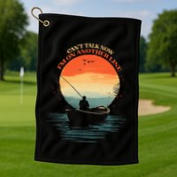 IM On Another Line Fisherman Angler Kayak Fishing Pun Golf Towel