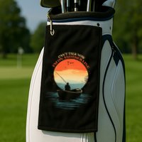 IM On Another Line Fisherman Angler Kayak Fishing Pun Golf Towel