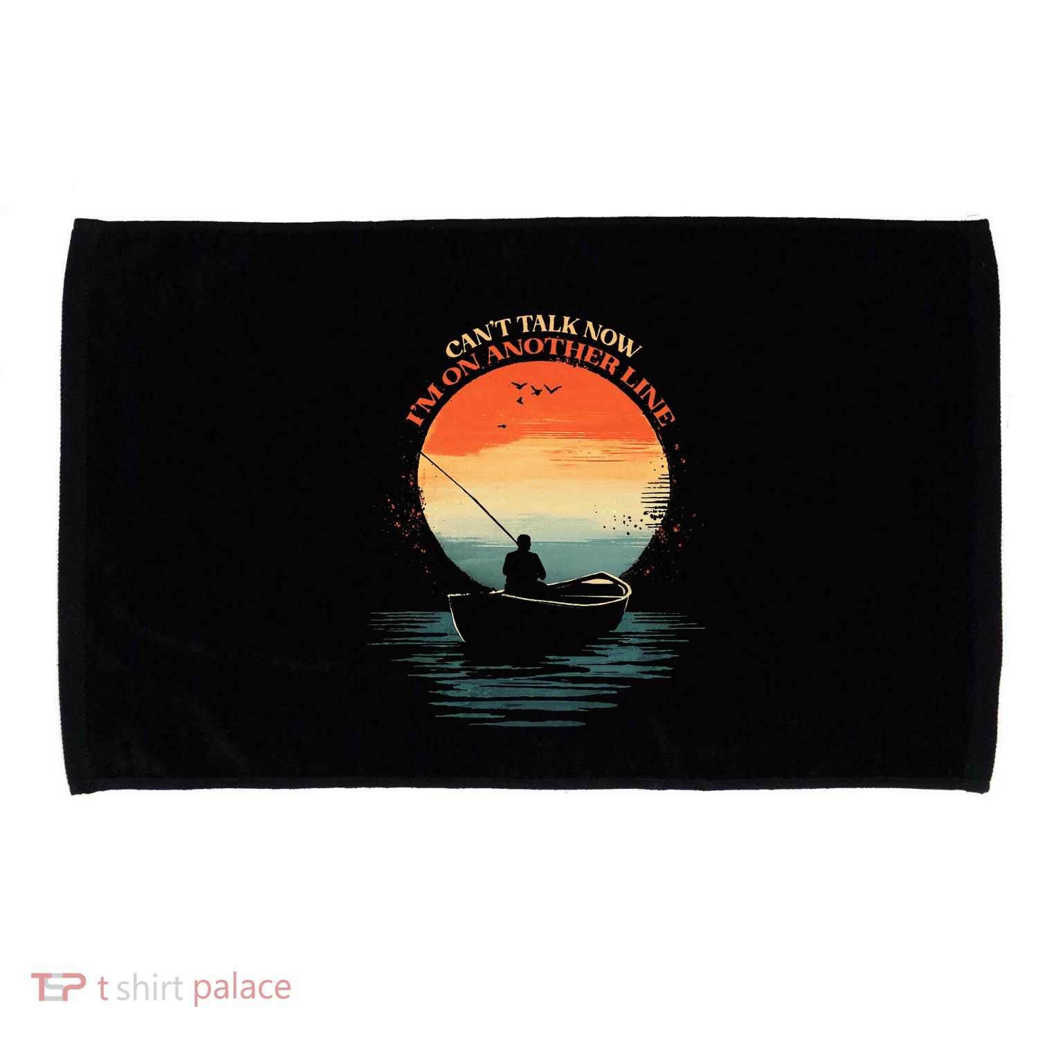 IM On Another Line Fisherman Angler Kayak Fishing Pun Microfiber Hand Towel