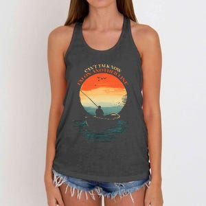 IM On Another Line Fisherman Angler Kayak Fishing Pun Women's Knotted Racerback Tank