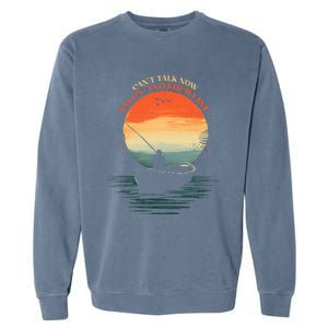 IM On Another Line Fisherman Angler Kayak Fishing Pun Garment-Dyed Sweatshirt