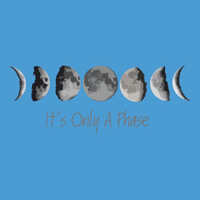 Its Only A Phase All The Phases Of The Moon Tie Dye Hoodie