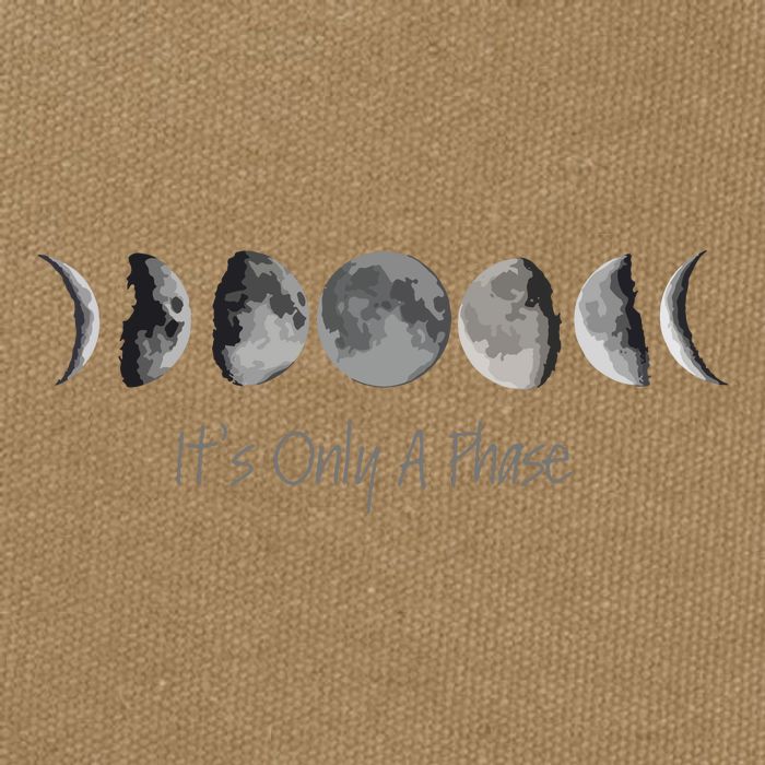Its Only A Phase All The Phases Of The Moon Cotton Canvas Backpack