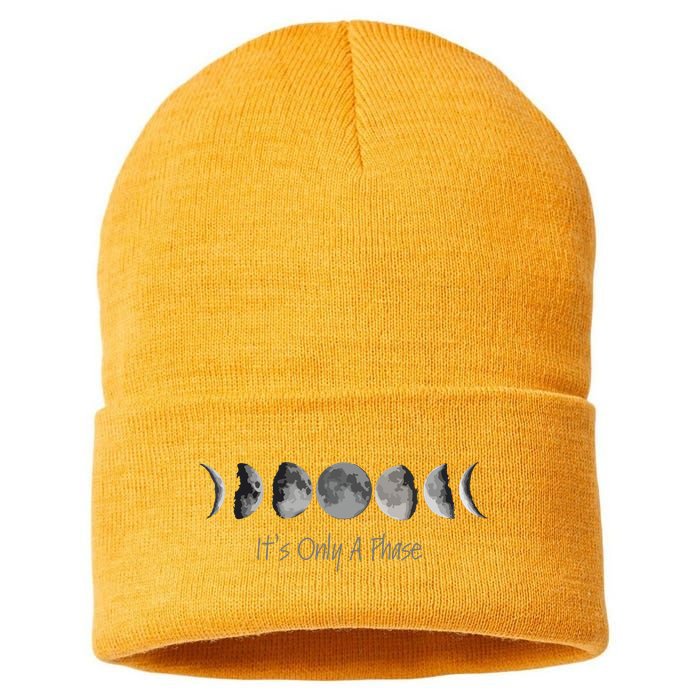 Its Only A Phase All The Phases Of The Moon Sustainable Knit Beanie