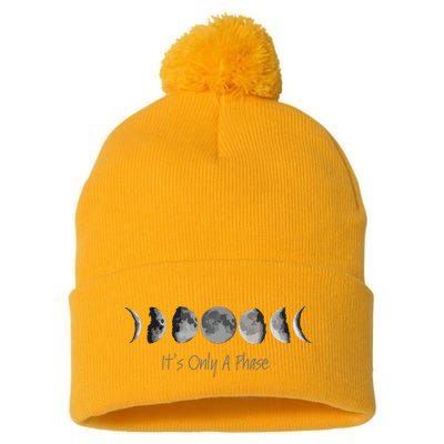 Its Only A Phase All The Phases Of The Moon Pom Pom 12in Knit Beanie