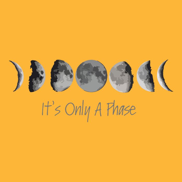 Its Only A Phase All The Phases Of The Moon Pom Pom 12in Knit Beanie