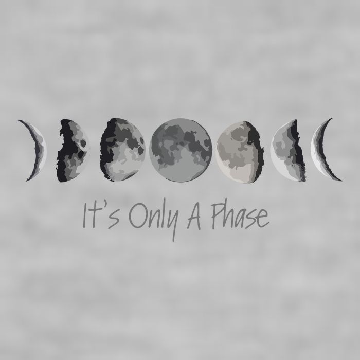Its Only A Phase All The Phases Of The Moon Ladies PosiCharge Tri-Blend Wicking Tank
