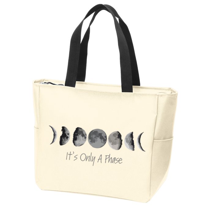 Its Only A Phase All The Phases Of The Moon Zip Tote Bag