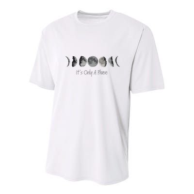 Its Only A Phase All The Phases Of The Moon Youth Performance Sprint T-Shirt
