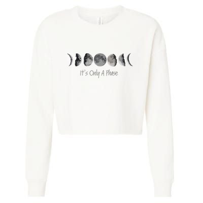 Its Only A Phase All The Phases Of The Moon Cropped Pullover Crew