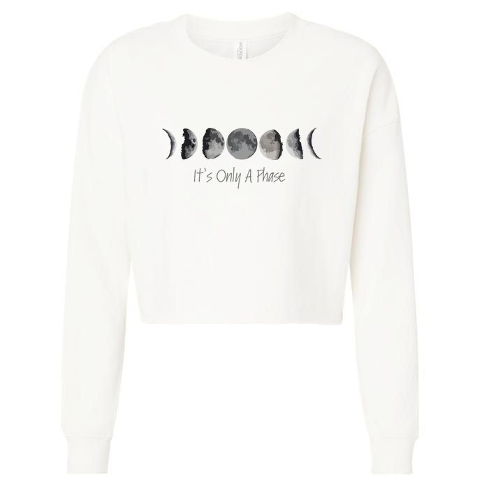 Its Only A Phase All The Phases Of The Moon Cropped Pullover Crew