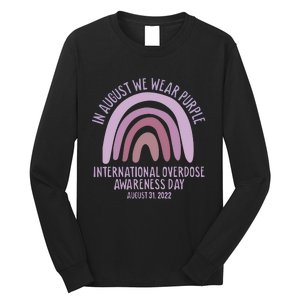 International Overdose Awareness Day In August We Wear Purple Long Sleeve Shirt