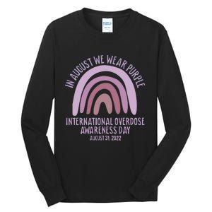 International Overdose Awareness Day In August We Wear Purple Tall Long Sleeve T-Shirt