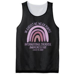 International Overdose Awareness Day In August We Wear Purple Mesh Reversible Basketball Jersey Tank