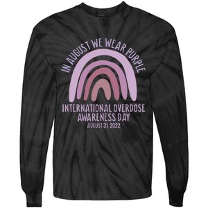 International Overdose Awareness Day In August We Wear Purple Tie-Dye Long Sleeve Shirt