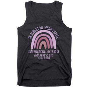 International Overdose Awareness Day In August We Wear Purple Tank Top