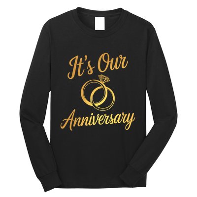 ItS Our Anniversary Shirts For Married Couples Husband Wife Long Sleeve Shirt
