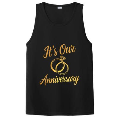 ItS Our Anniversary Shirts For Married Couples Husband Wife PosiCharge Competitor Tank