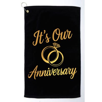 ItS Our Anniversary Shirts For Married Couples Husband Wife Golf Towel
